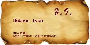 Hübner Iván névjegykártya